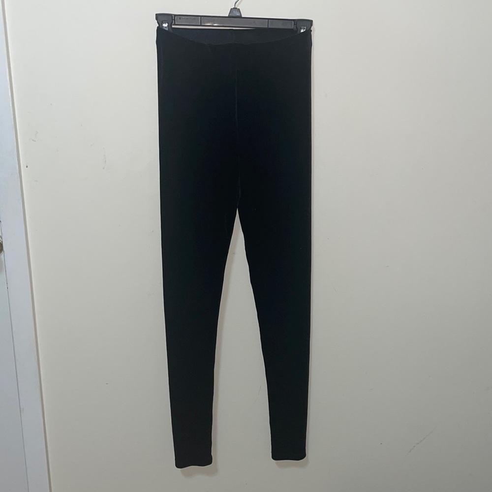 Zara black velvet leggings - Picture 4 of 11